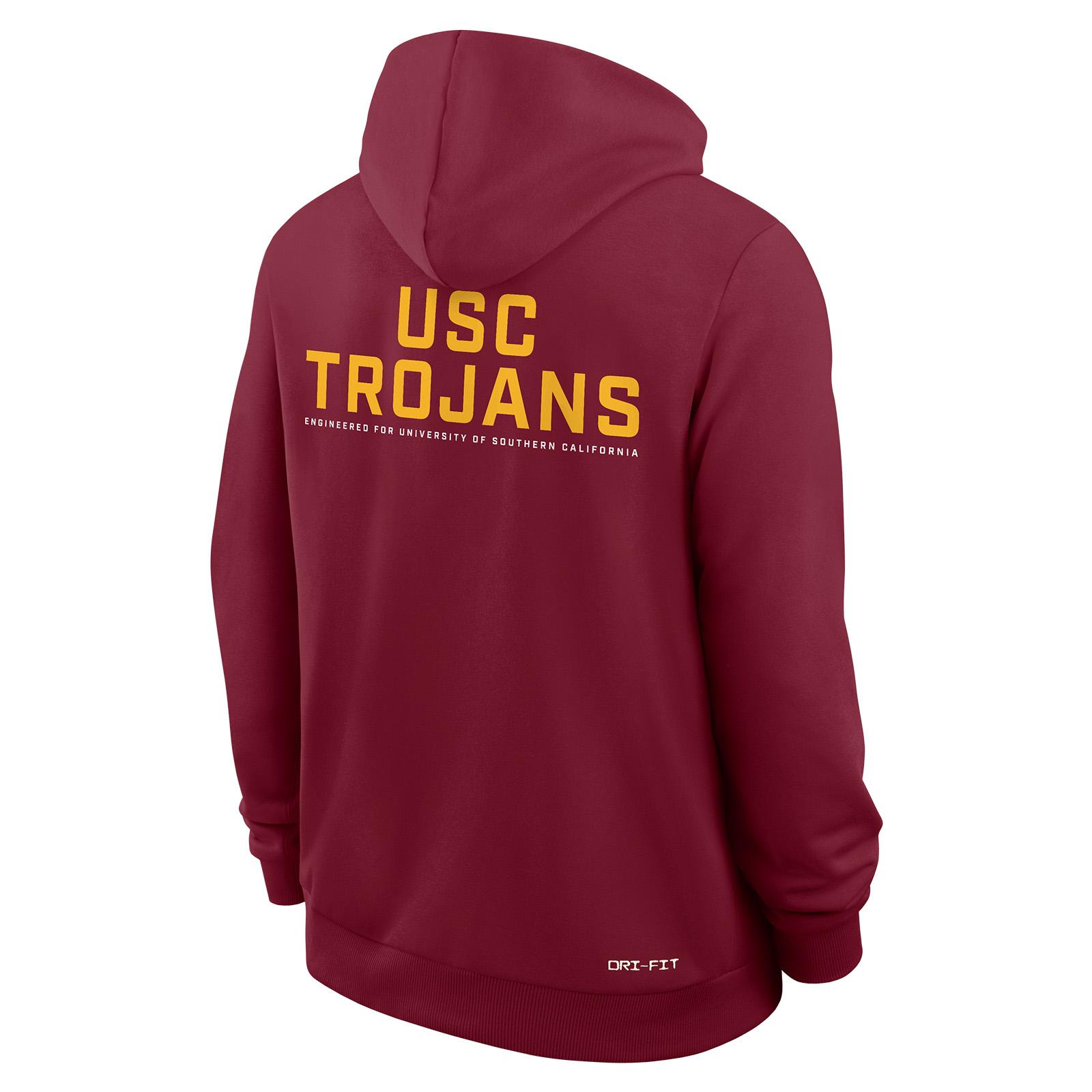 USC Trojans Men's Nike Cardinal SC Interlock Dri-FIT Sideline Full Zip Hoodie USC Cardinal 3